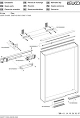 KEUCO X-Line Lichtspiegel 460x850mm anthrazit – LED, Touch-Sensor, A++