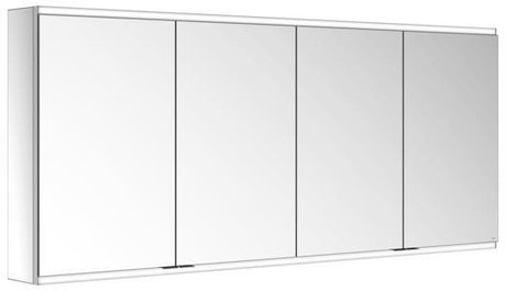 KEUCO Royal Modular 2.0 Spiegelschrank 1700 mm beleuchtet, silber-eloxiert, 4 Türen, Wandvorbau