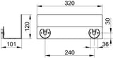 KEUCO Duschablage 24952 – Wandmontage, abnehmbar, 320x120x90 mm, schwarz matt
