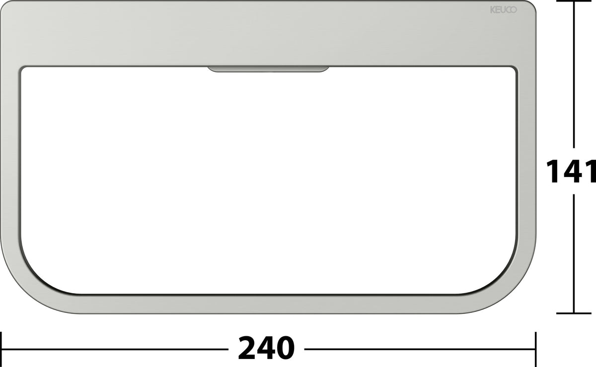 KEUCO Collection Moll Handtuchring 12721, verchromt, softcube-Design, Wandmontage
