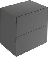 KEUCO Edition 11 Art Sideboard 400 mm mit 2 Auszügen und Beleuchtung – Weiß / Glas Weiß