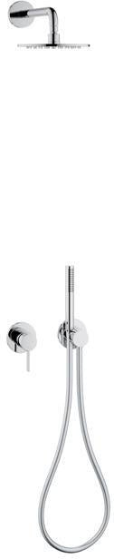 KEUCO IXMO SOLO 3 Brause-Set mit Einhebelmischer, Umstellventil und Kopfbrause 250 mm – verchromt