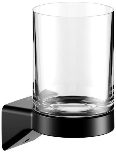 KEUCO Aveno Glashalter 14650 mit Echtkristall-Glas, verchromt – Zahnputzbecher-Halterung