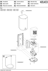 KEUCO Desinfektionsmittelspender PLAN verchromt/schwarzgrau – berührungslos, 700 ml, LED-Anzeige