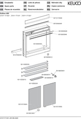KEUCO Edition 400 Spiegelschrank 710 mm Wandeinbau mit LED-Beleuchtung und Touch-Sensorik