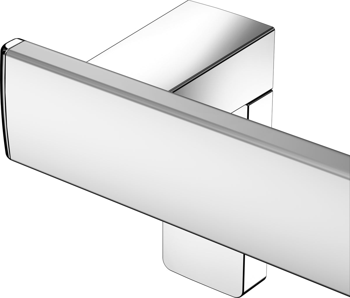 KEUCO AXESS Winkelgriff 90° rechts 400x800 mm silber-eloxiert – Barrierefreier Haltegriff