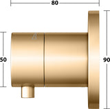 KEUCO IXMO Comfort Absperrventil Unterputz DN15 rund Messing gebürstet 59541