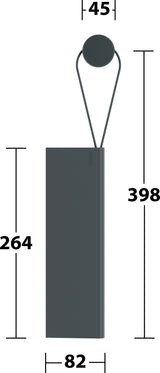 KEUCO Duschabzieher Universalartikel 04959 mit klebbarer Wandhalterung in Trüffel