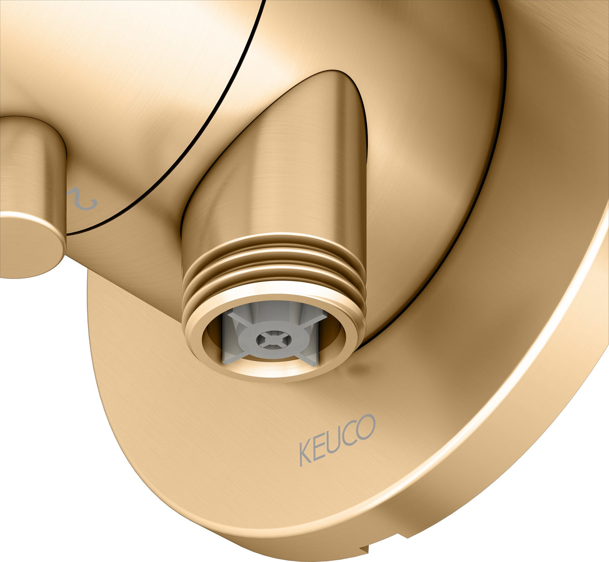 KEUCO IXMO Comfort 2-Wege Umstellventil Unterputz DN15 – Messing gebürstet, rund