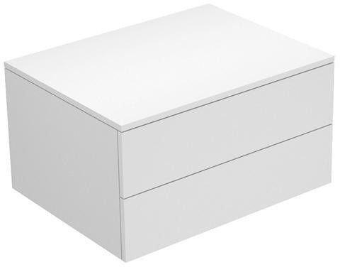 KEUCO Edition 400 Sideboard 700 mm, 2 Auszüge, anthrazit/Glas – Wandmontage