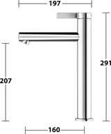 KEUCO IXMO Pure Einhebel-Waschtischmischer 210 mm ohne Ablaufgarnitur, verchromt