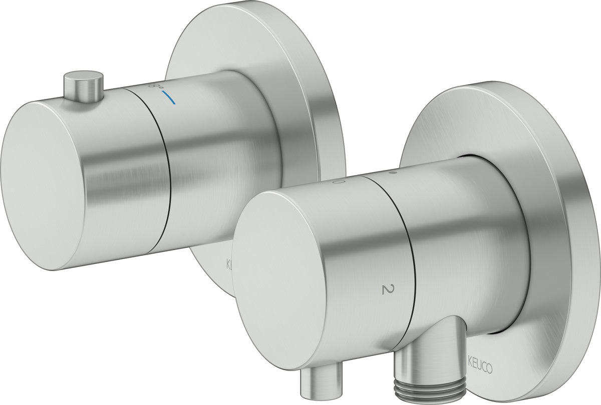 KEUCO Plan blue Thermostatarmatur Set Unterputz 2-Wege aluminium-finish