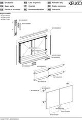 KEUCO Royal Lumos Spiegelschrank Wandeinbau 1000 x 735 x 130 mm silber-eloxiert mit Ablagefach