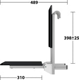 KEUCO Klappsitz zum Einhängen Care 35181 verchromt/schwarz – Wandmontage