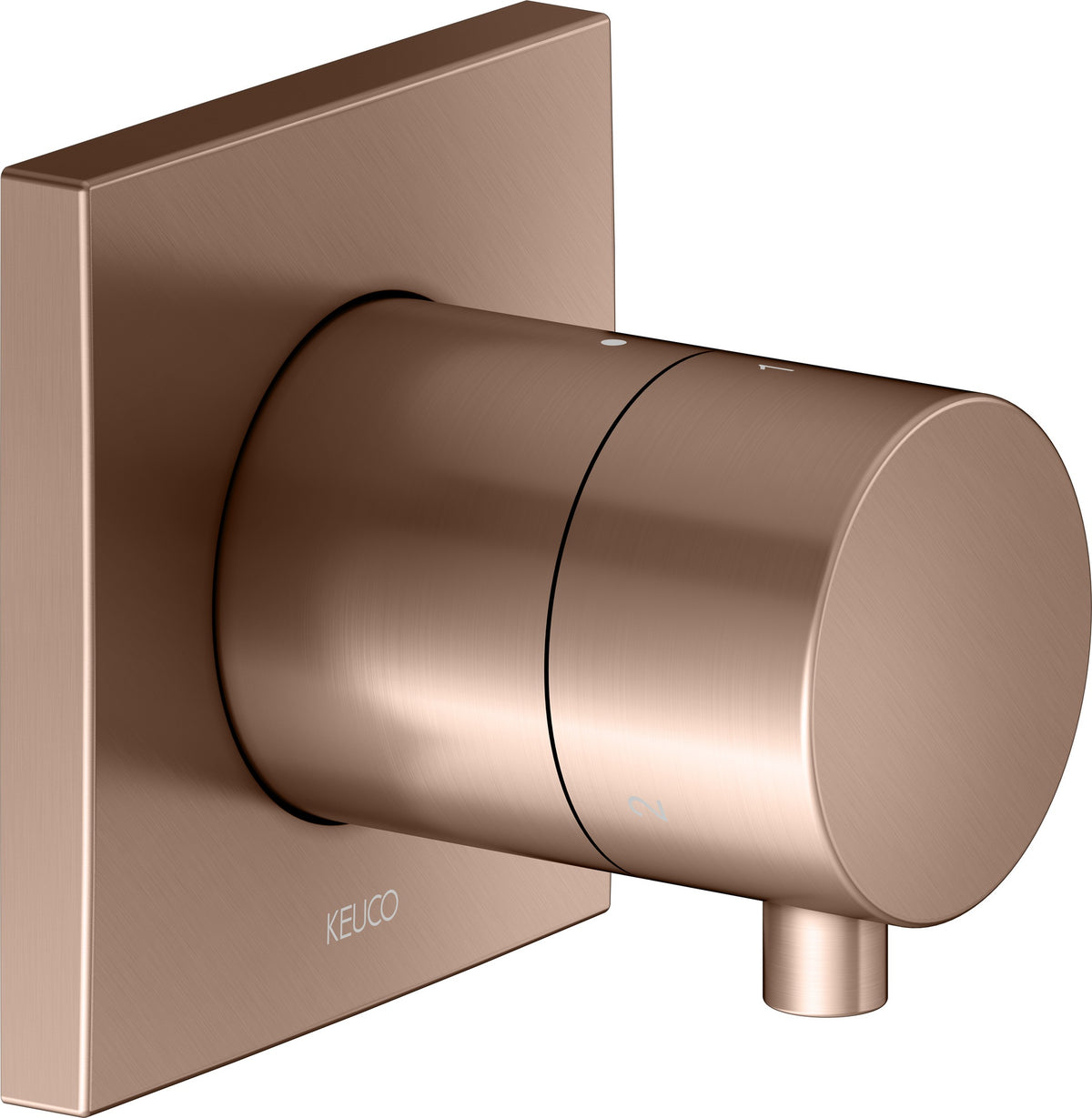 KEUCO IXMO Comfort 3-Wege Umstellventil rund Messing gebürstet