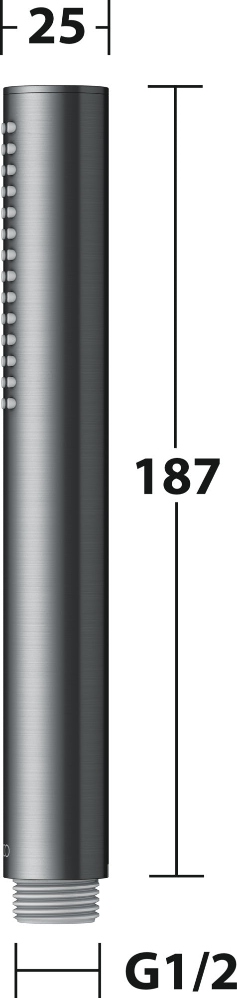 KEUCO Stabhandbrause Edition Atelier 56080, verchromt – 1 Strahl, 12 l/min, rund