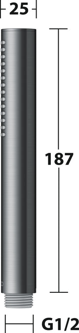 KEUCO Stabhandbrause Edition Atelier 56080, verchromt – 1 Strahl, 12 l/min, rund