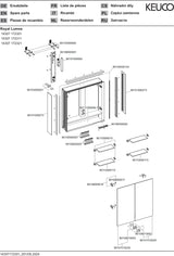 KEUCO Royal Lumos Spiegelschrank 700 mm mit Beleuchtung und Ablagefach, silber-eloxiert