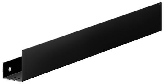 KEUCO Duschablage 24953 auf Maß – 400-600 x 120 x 90 mm, schwarz matt, Aluminium, mit Haken