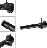 KEUCO IXMO Einhebel-Waschtischmischer Unterputz, rund, Ausladung 165 mm, schwarz matt