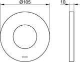 KEUCO IXMO Wandrosette 59556, rund, 105 mm, verchromt – für Ab- und Umstellventile