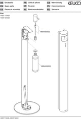 KEUCO PLAN Desinfektionsmittelspender Standmodell silber-eloxiert/schwarz 750 ml