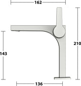 KEUCO Edition 11 Einhebel-Waschtischmischer 150 mit Zugstangen-Ablaufgarnitur, Edelstahl-finish