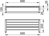 KEUCO Handtuchablage Elegance 11675, verchromt, 620 mm breit, 6 Stangen