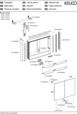 KEUCO Royal Lumos Spiegelschrank 900 mm mit LED-Beleuchtung, 2 Türen, silber-eloxiert