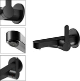KEUCO IXMO Einhebel-Waschtischmischer Unterputz, rund, Ausladung 165 mm, schwarz matt
