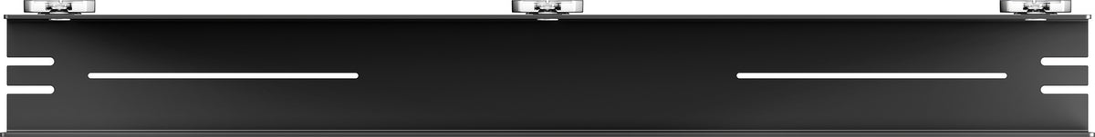 KEUCO Duschablage 24953 auf Maß – 400-600 x 120 x 90 mm, schwarz matt, Aluminium, mit Haken