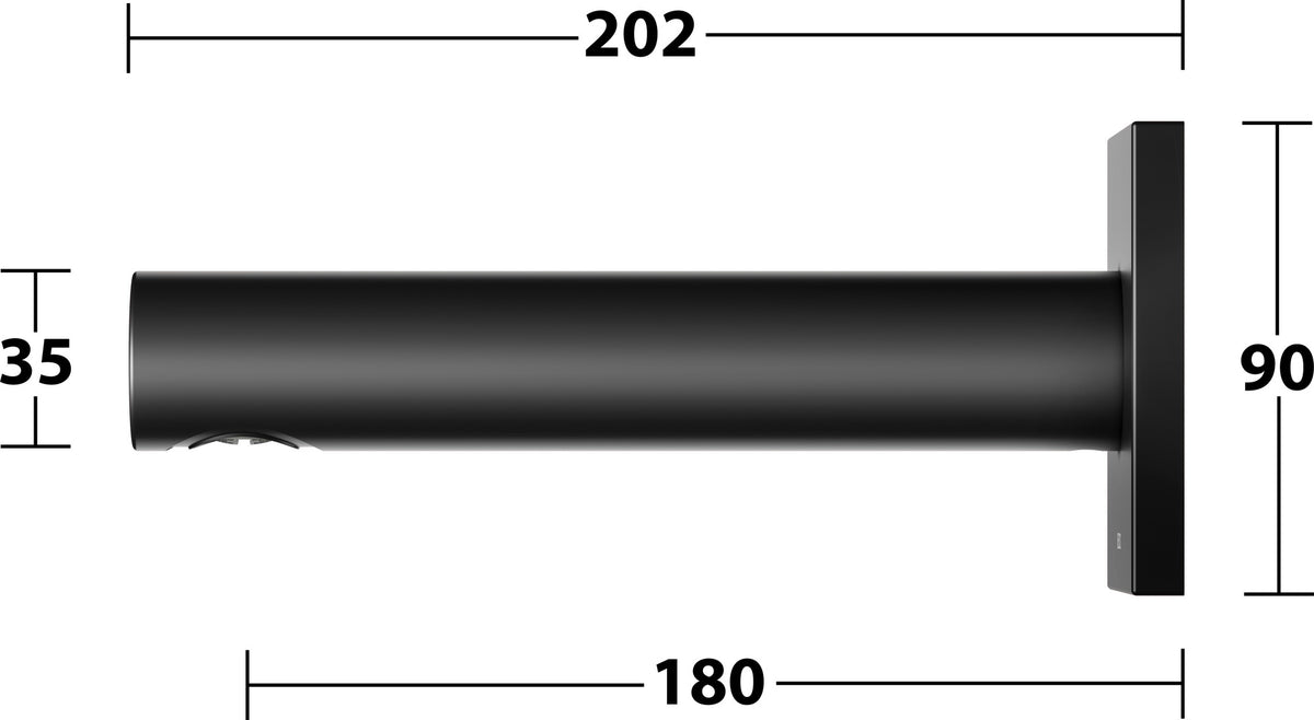 KEUCO IXMO Wanneneinlauf eckig 180 mm Bronze gebürstet – Unterputz-Auslauf für DN15