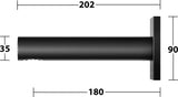 KEUCO IXMO Wanneneinlauf eckig 180 mm Bronze gebürstet – Unterputz-Auslauf für DN15
