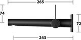 KEUCO IXMO Pure Einhebel-Waschtischmischer Unterputz, eckig, Ausladung 165 mm, schwarz matt