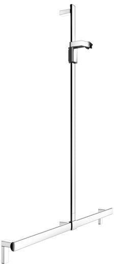 KEUCO Duschhandlauf AXESS 35014, silber-eloxiert, 1000/1301 mm, mit Brausestange