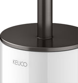 KEUCO Edition 400 Toilettenbürstengarnitur mit Echtkristalleinsatz, Nickel gebürstet