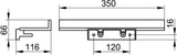 KEUCO REVA Duschablage 12858 weiß matt – rechteckige Wandablage mit Haken, 350 mm