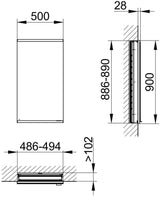 KEUCO Royal Modular 2.0 Spiegelschrank beleuchtet 500 mm Wandeinbau silber-eloxiert