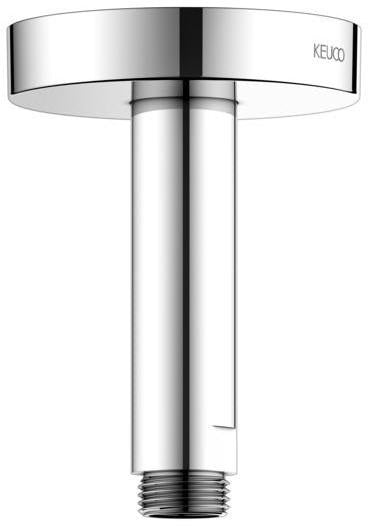 KEUCO Brausearm Elegance 51688, Deckenanschluss, 100 mm, verchromt – Rundes Design für die Deckenmontage