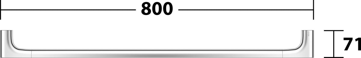 KEUCO Edition 400 Badetuchhalter 600 mm verchromt – eckiges Design von Tesseraux & Partner