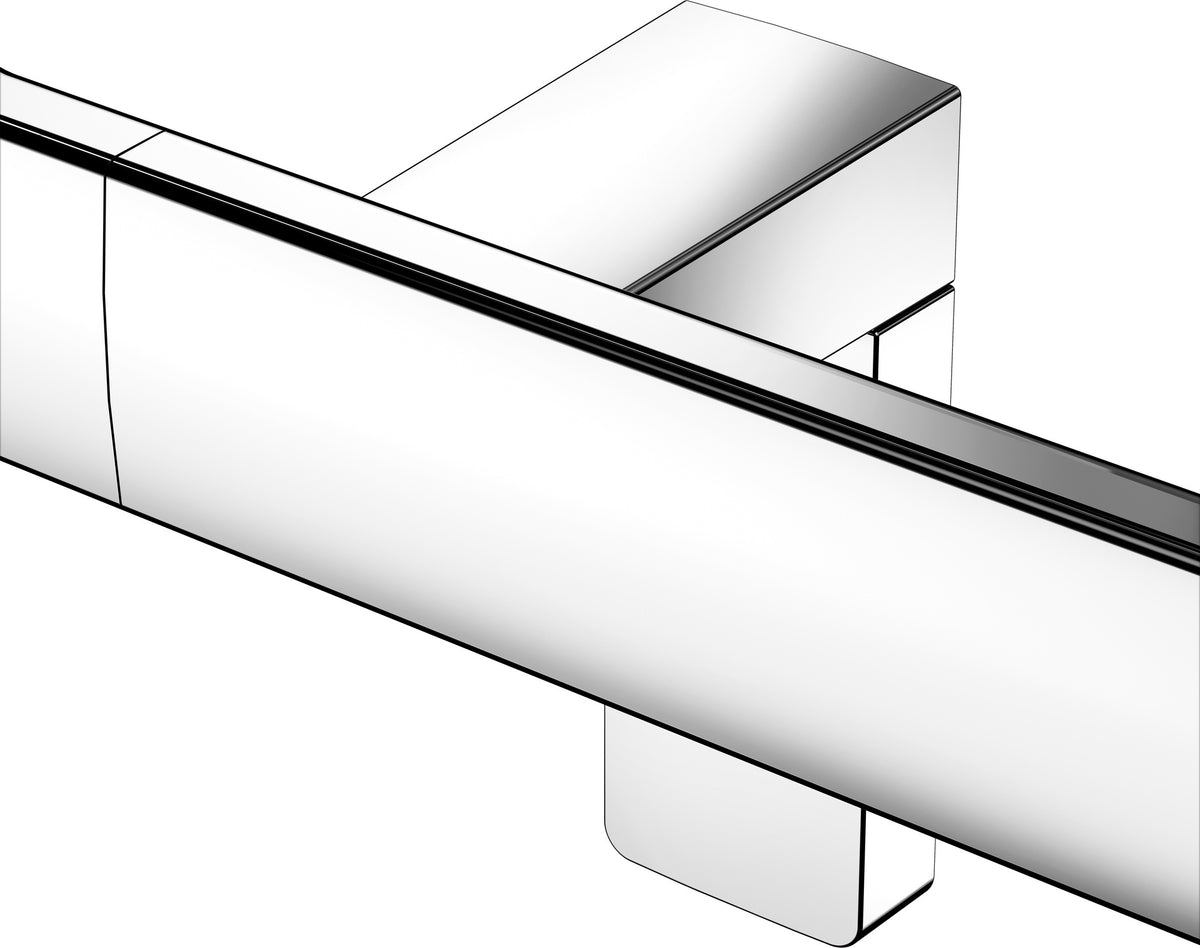 KEUCO AXESS Duschhandlauf 550/531/1301 mm mit Brausestange rechts, silber-eloxiert