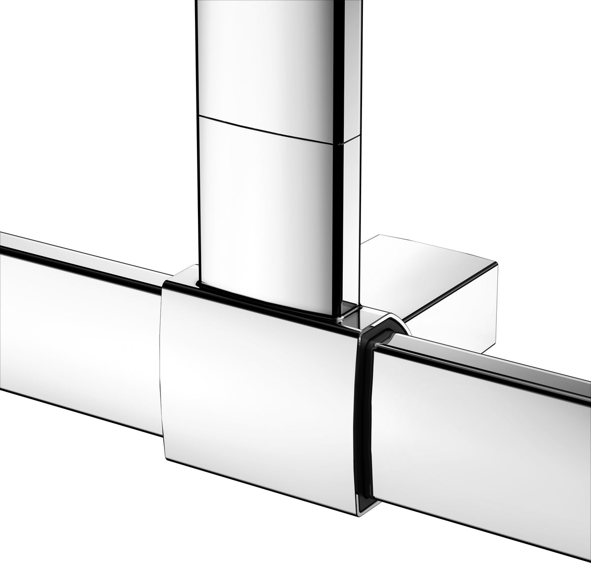 KEUCO AXESS Duschhandlauf 850 mm rechts mit Brausestange, silber-eloxiert