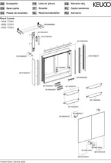 KEUCO Royal Lumos Spiegelschrank 800 mm mit LED-Beleuchtung und Ablagefach, silber-eloxiert