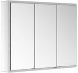 KEUCO Royal Modular 2.0 Spiegelschrank 900 mm, 3 Türen, 1 Steckdose, USB, silber-eloxiert