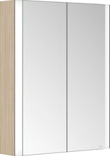 KEUCO Somaris Spiegelschrank 600 x 710 x 128 mm Eiche hell Dekor – 2 Türen Wandvorbau