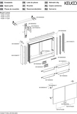 KEUCO Royal Lumos Spiegelschrank 1000 mm, LED-Beleuchtung, silber-eloxiert, 2 Türen