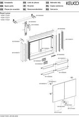 KEUCO Royal Lumos Spiegelschrank 1000 mm, LED-Beleuchtung, silber-eloxiert, 2 Türen