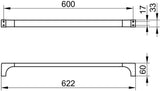 KEUCO Edition 11 Badetuchhalter 600 mm verchromt – eckiges Design von Tesseraux & Partner