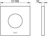 KEUCO IXMO Wandrosette 59556, rund, 105 mm, verchromt – für Ab- und Umstellventile