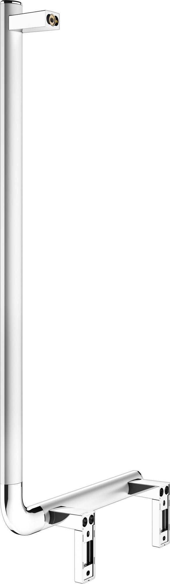 KEUCO AXESS Winkelgriff 90° rechts 400x800 mm silber-eloxiert – Barrierefreier Haltegriff